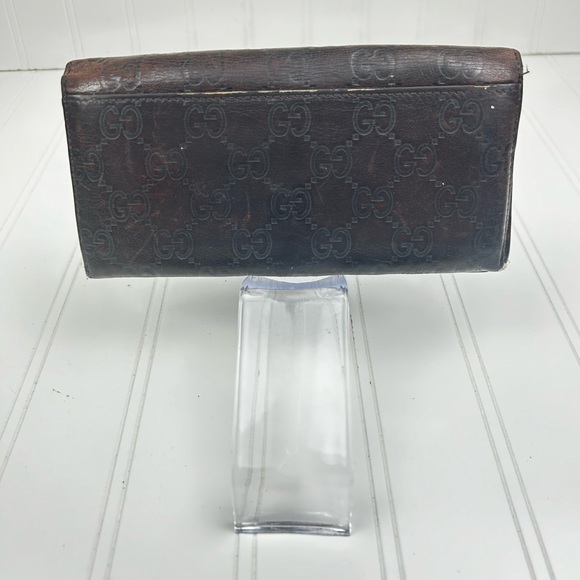 Gucci Brown Bi-Fold Leather Wallet Unisex - Picture 6 of 15